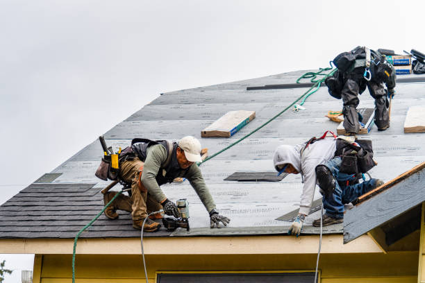 Professional Gutter Installation technician working in Burgettstown, PA